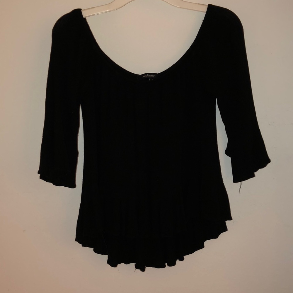 Black off the shoulder top